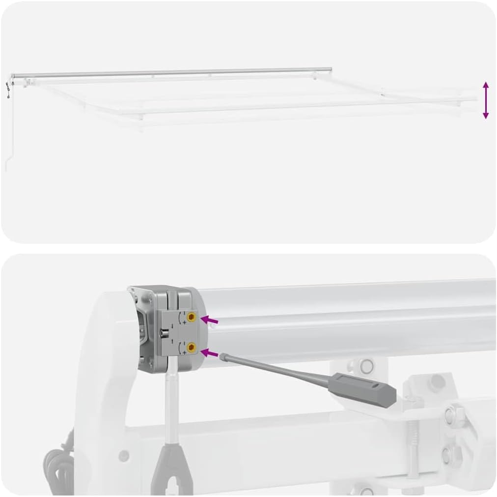 vidaXL Toldo Retráctil Eléctrico 500 x 300 cm, Cortina eléctrica Moderna, retráctil para el Patio, Marco de Aluminio, protección UV y Resistente al Clima