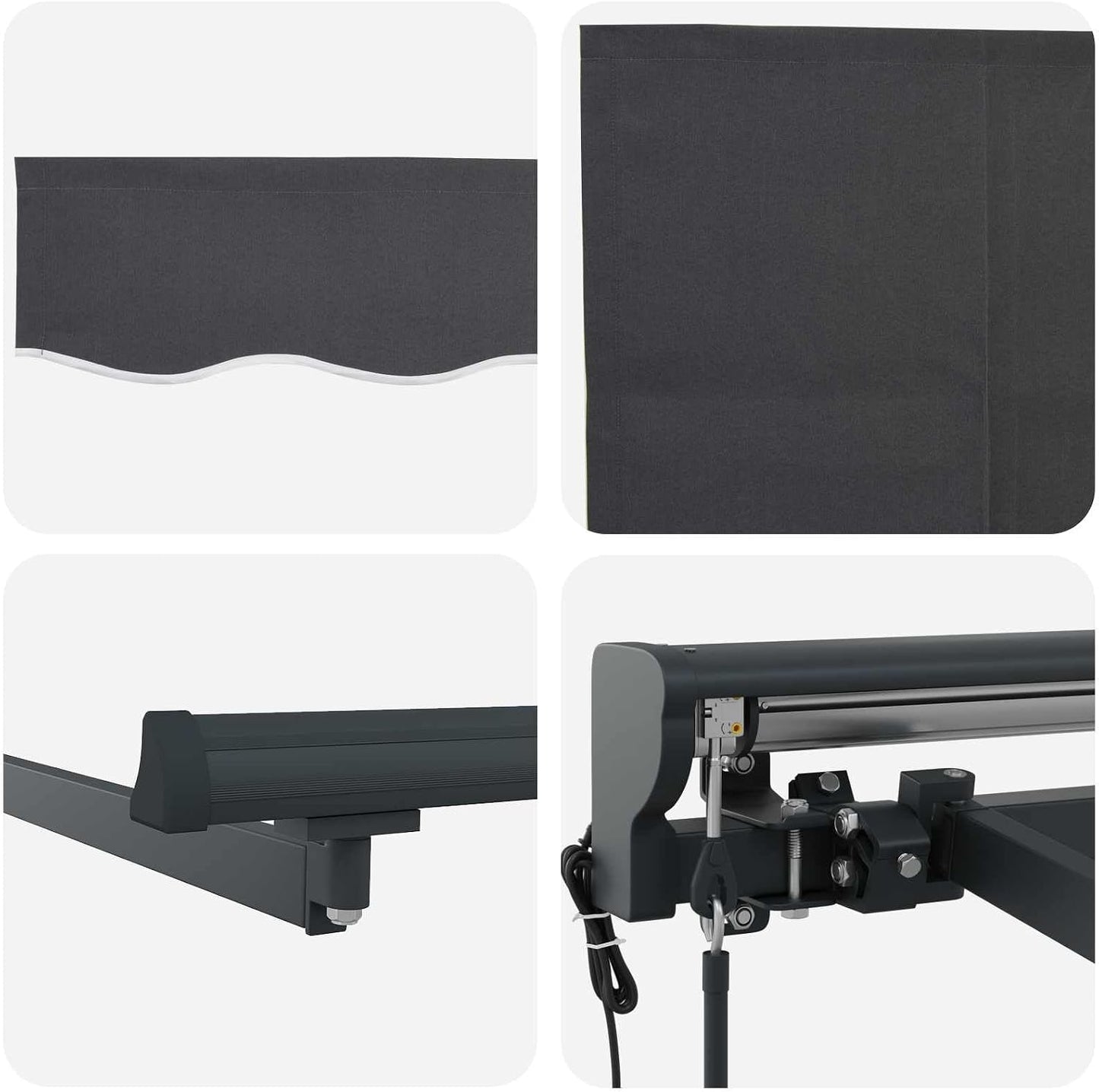 Toldo Motorizado 3 x 2,5 m, Toldo Eléctrico con Manivela, Toldo Articulado Eléctrico con Mando a Distancia, Toldos Exterior Terraza 3 x 2,5 m