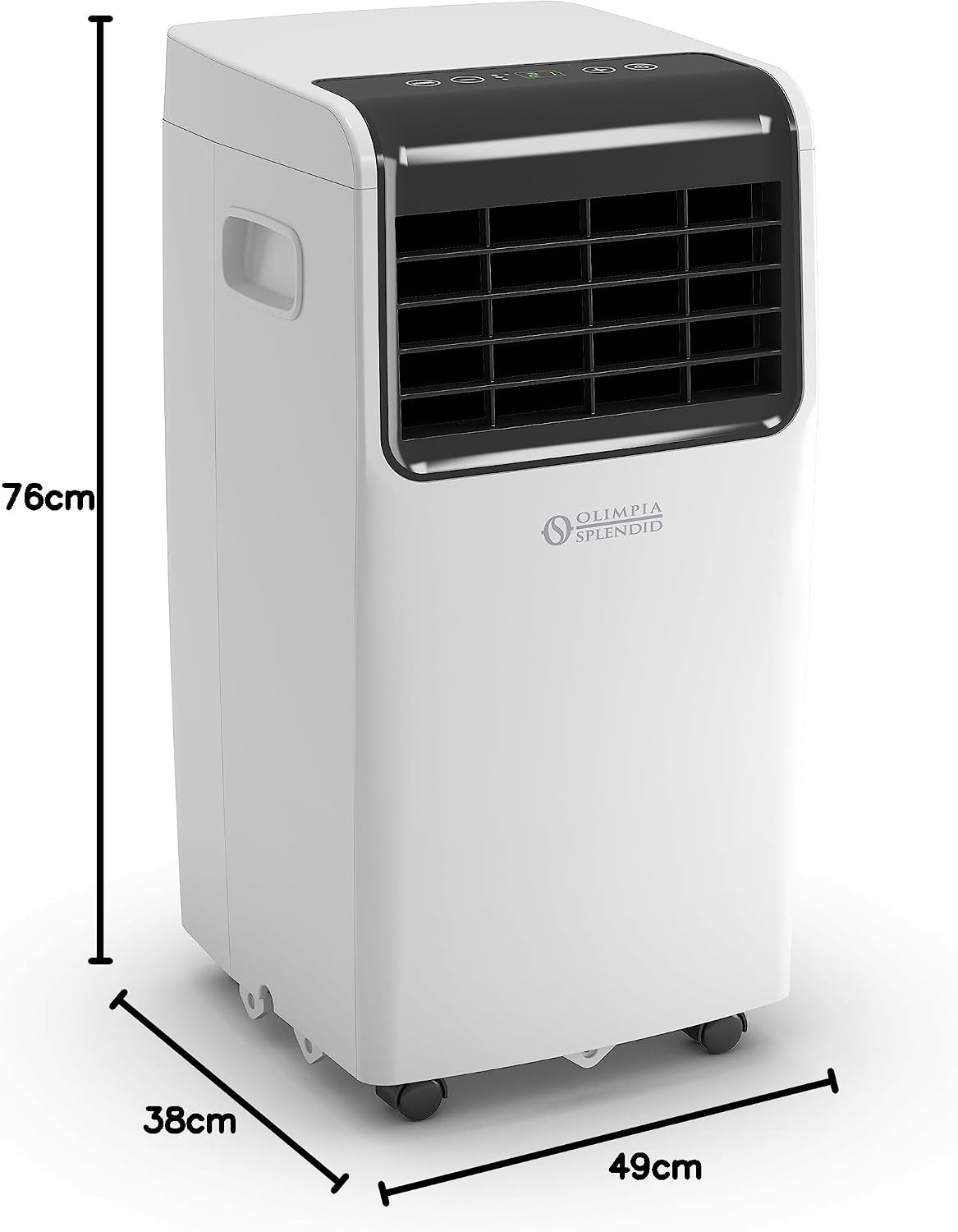 Olimpia Splendid - 02378 Dolceclima Compact 10 MBB Aire Acondicionado Portátil - 10.000 BTU/h, 2,6 Kw, con Mando a Distancia, Gas Natural R290, Diseño Made in Italy, Blanco