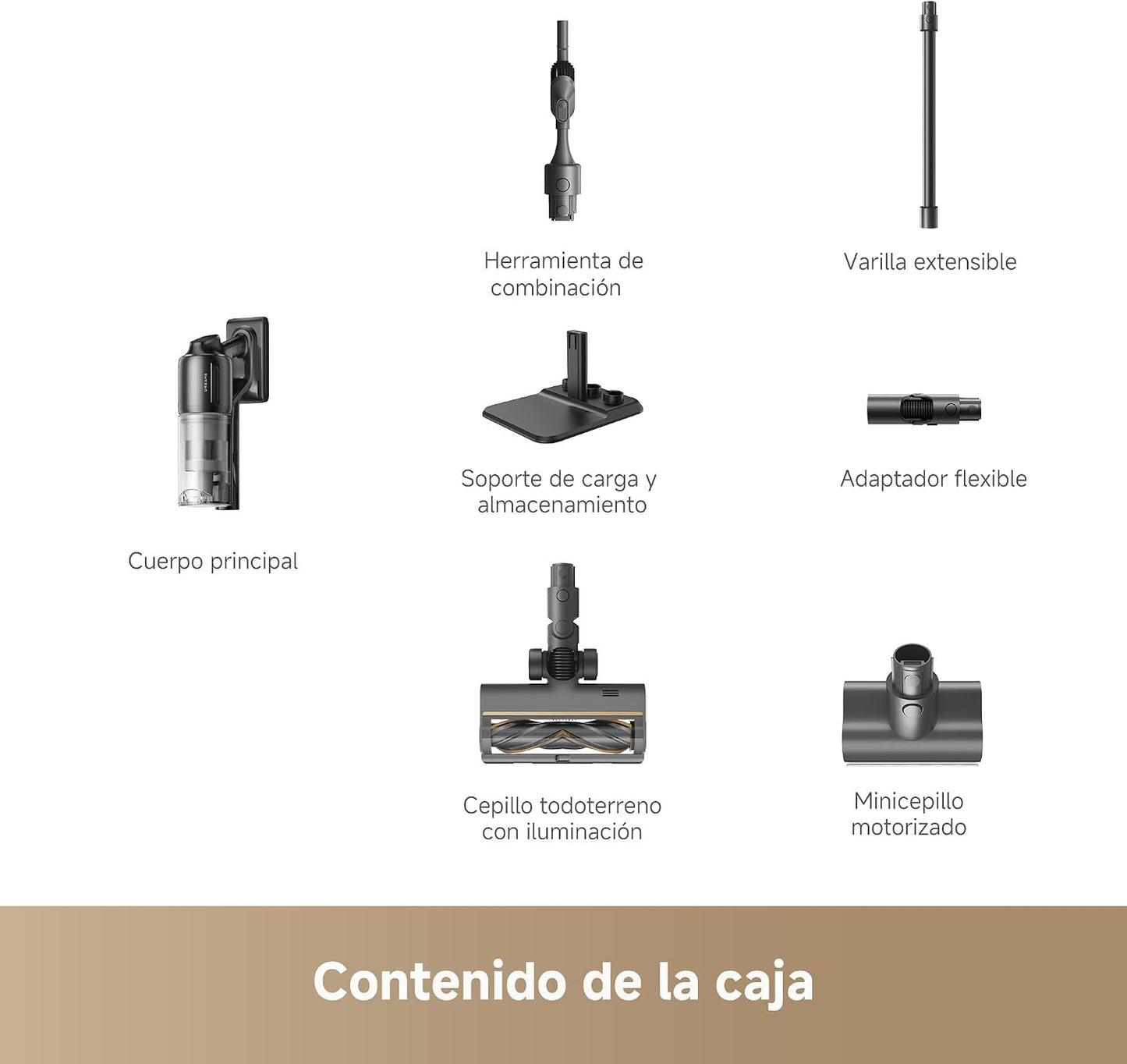 DREAME Z10 Aspirador Sin Cable, 24000 PA/Succión de 210 AW, Tiempo de Limpieza MAX 90 min, 99,99% de Eficiencia de Filtrado, Filtro HEPA H14, Aspirado Antienredos en Varias Superficies
