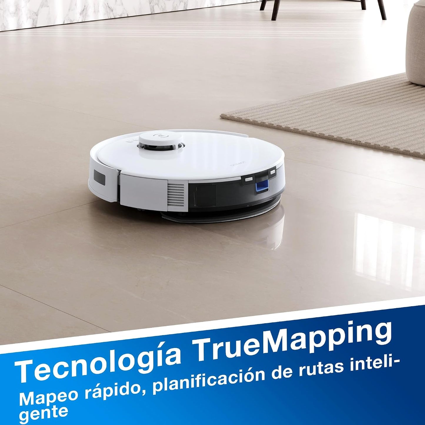 ECOVACS DEEBOT N20 Plus Robot Aspirador y fregasuelos, Potencia de succión de 8000 Pa, estación Dustbagless PureCyclone, Anti-enredos de Pelo, Tiempo de Funcionamiento de hasta 300 Minutos
