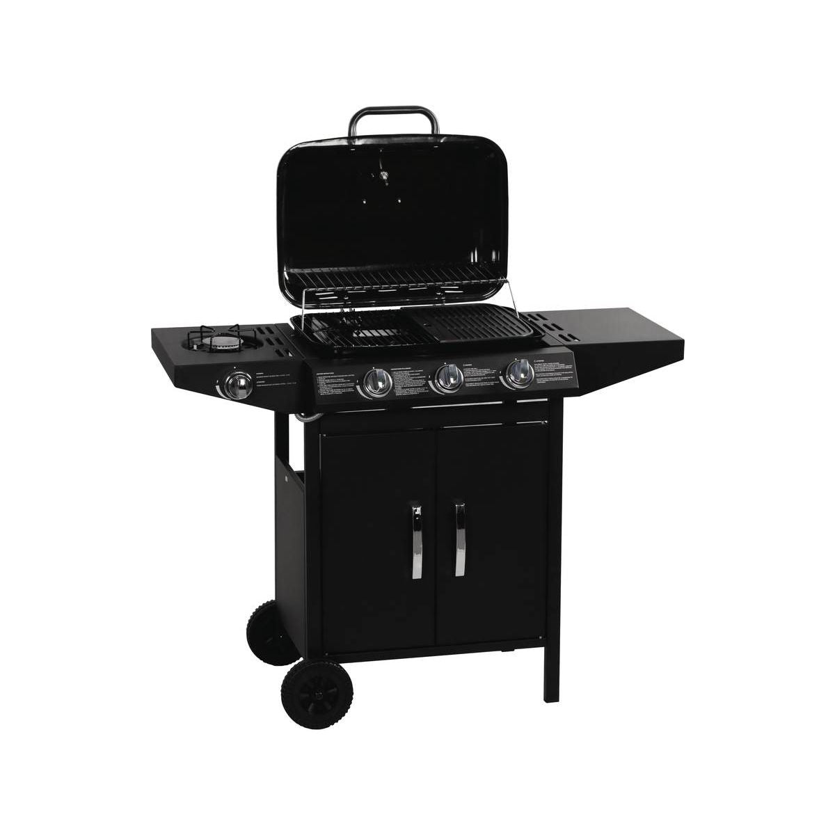 Barbacoa A Gas "festa 4" - 4 Quemadores (1 Lateral) - 10.5kw - Negro