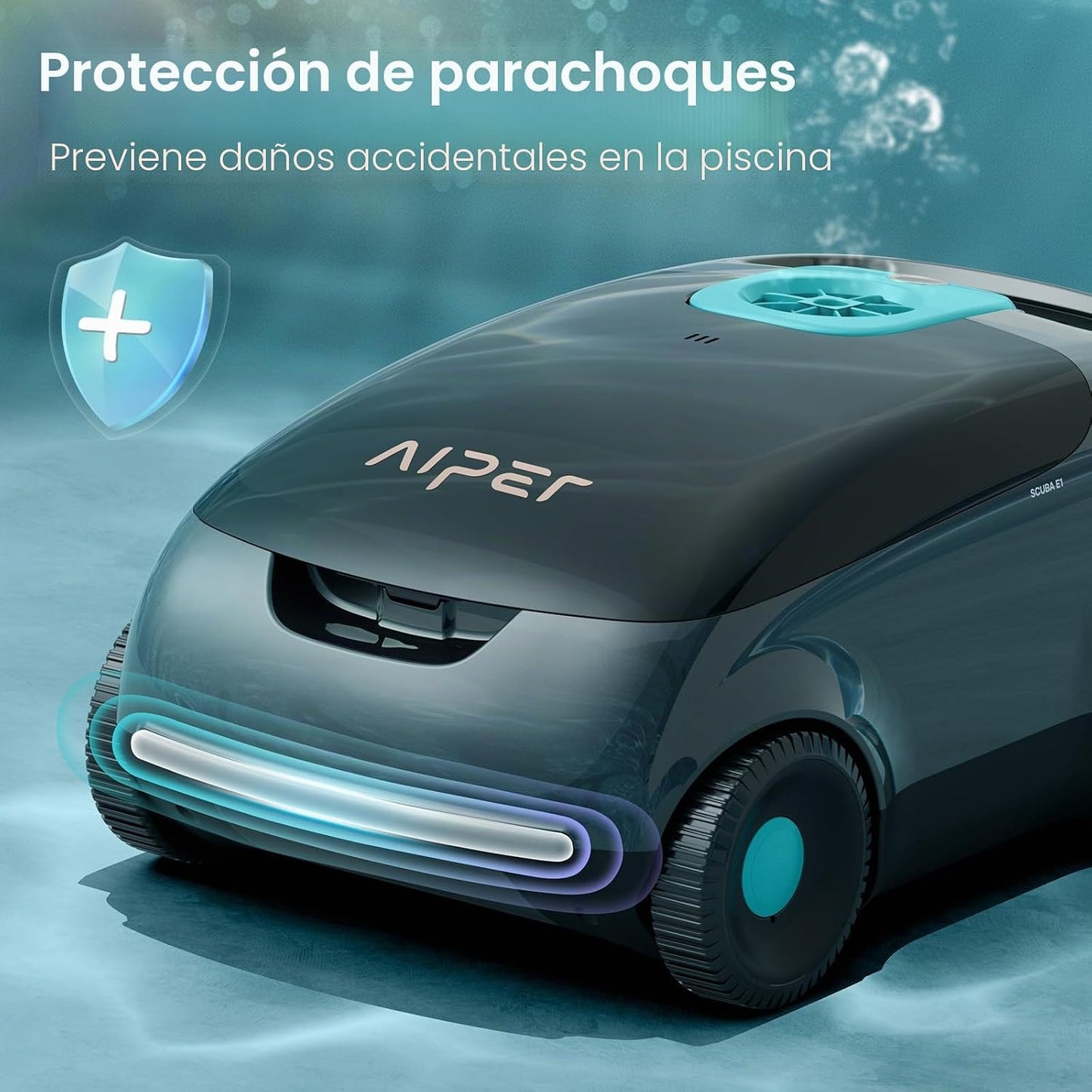 AIPER Robot de Piscina inalámbrico, Limpiador automático de Piscinas con filtración Avanzada de partículas, 100-130 Minutos de autonomía, tecnología de Aparcamiento automático, Ideal para Piscinas de