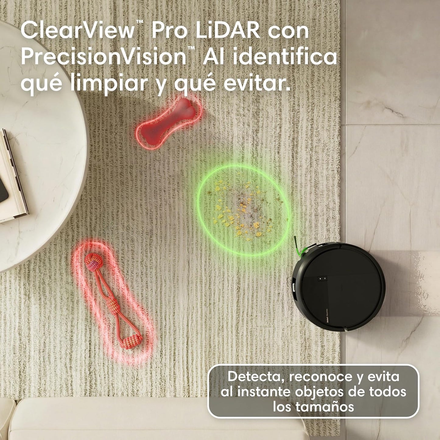 iRobot Roomba Plus 576 Combo y Base AutoWash multifunción, 25KPa, Mopas DualClean PerfectEdge, Lavado/Secado Calor, IA, PrecisionVision, Clearview Pro LiDAR, 90 días autonomía,Accesorios Extra, Negro