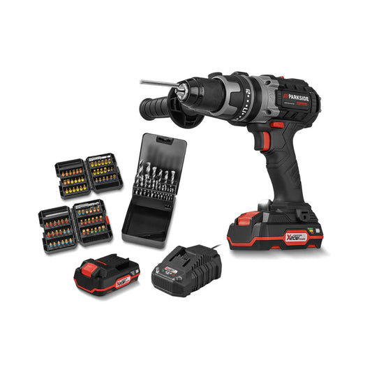 2026 Taladro Percutor Inalámbrico PARKSIDE PERFORMANCE con Accesorios »PSBSAP 20-LI B2«, 20 V