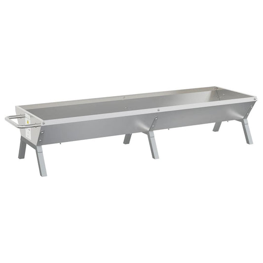Bandeja Para Barbacoa Acero Inoxidable Plateado 158x42x31 Cm Vidaxl