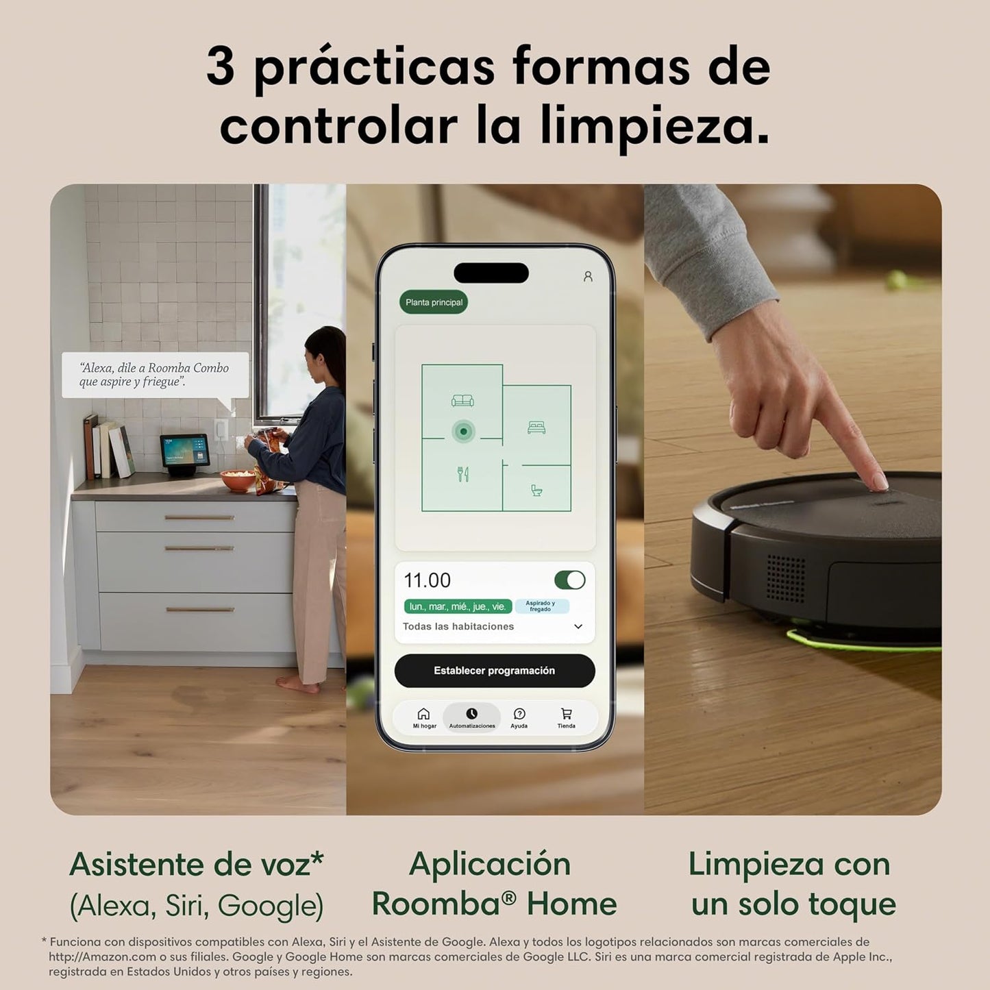 iRobot Roomba Plus 516 Combo Base AutoWash multifunción autolimpiable, 22KPa, Mopas DualClean Elevables y Extensible, Lava 75º, Seca 45º, Clearview LiDAR, Autonomía 90 Días, Accesorios Extra, Negro
