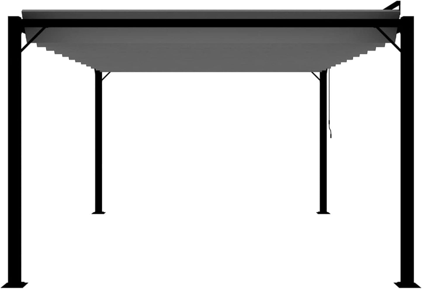GuyAna Cenador con Techo persiana 3x4 m Tela y Aluminio pergola terraza Exterior toldos para pergolas pergolas de Jardin Antracita