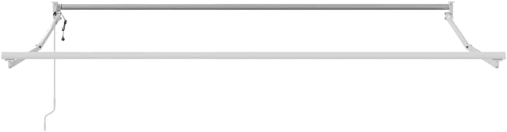 Toldo Motorizado 3x2,5 Toldo electrico Toldos Exterior terraza con Manivela y Marco de Aluminio para Jardín Puerta Ventana-Verde y Blanco-3 x 2,5 m-Marco Blanca