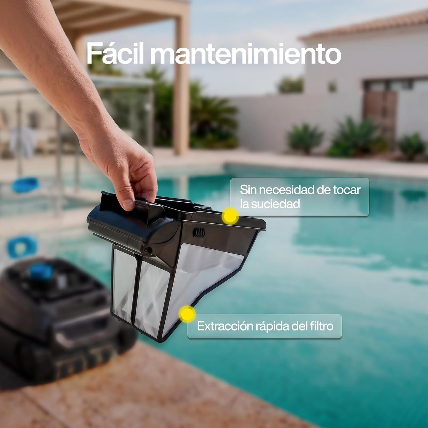 Zodiac CNX 30 iQ - Robot limpiafondos automatico con cable Piscina hasta 12x6m, Limpia Fondo, Paredes y Linea Flotación. Control vía App, Tecnología ciclónica - Incluye Cable de 18m y Doble filtración