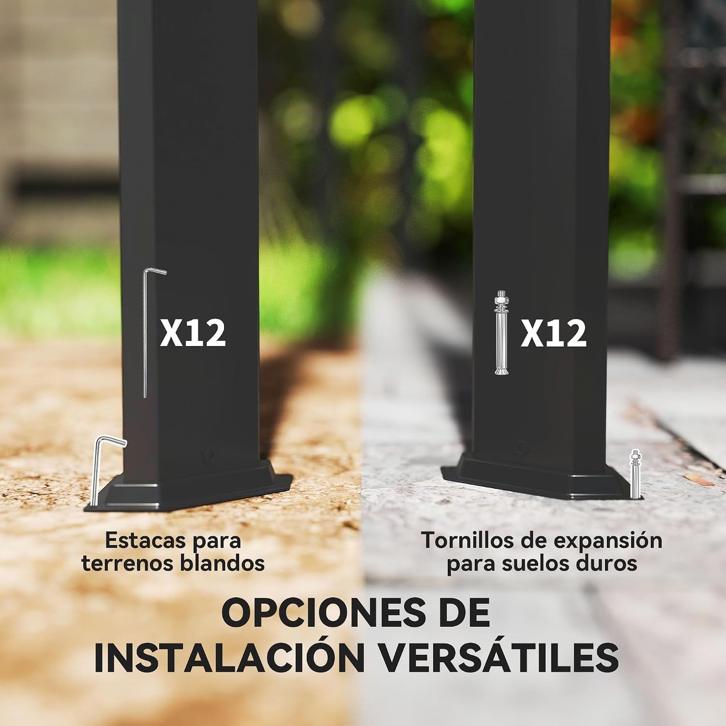 Outsunny Pérgola de Jardín 3x3 m con Techo Retráctil, Pared Lateral Enrollable y Estructura de Aluminio, Cenador de Jardín con UPF30+, Pabellón para Exterior, Patio, Terraza, Gris Oscuro
