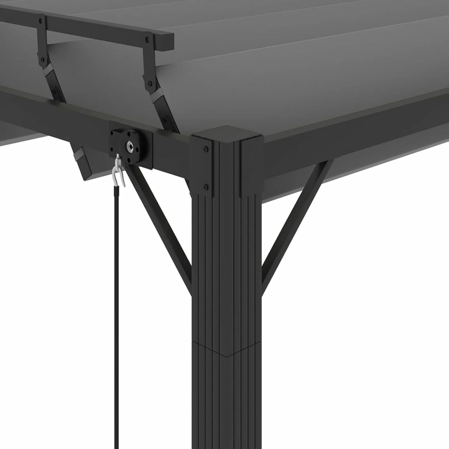 GuyAna Cenador con Techo persiana 3x4 m Tela y Aluminio pergola terraza Exterior toldos para pergolas pergolas de Jardin Antracita