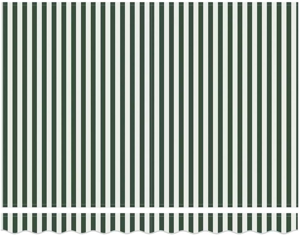 Toldo Motorizado 3x2,5 Toldo electrico Toldos Exterior terraza con Manivela y Marco de Aluminio para Jardín Puerta Ventana-Verde y Blanco-3 x 2,5 m-Marco Blanca