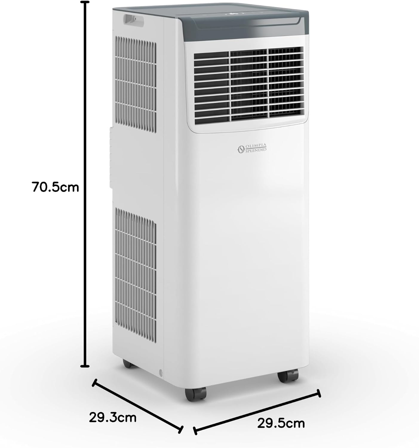 Olimpia Splendid, Dolceclima Slim 10 SWS Wifi, Climatizador Portátil 10.000 BTU/h, Slim Design, Clase A, Potencia 2,6 kW, Funciones Enfriamiento, Deshumidificación, Ventilación, Wifi Integrado