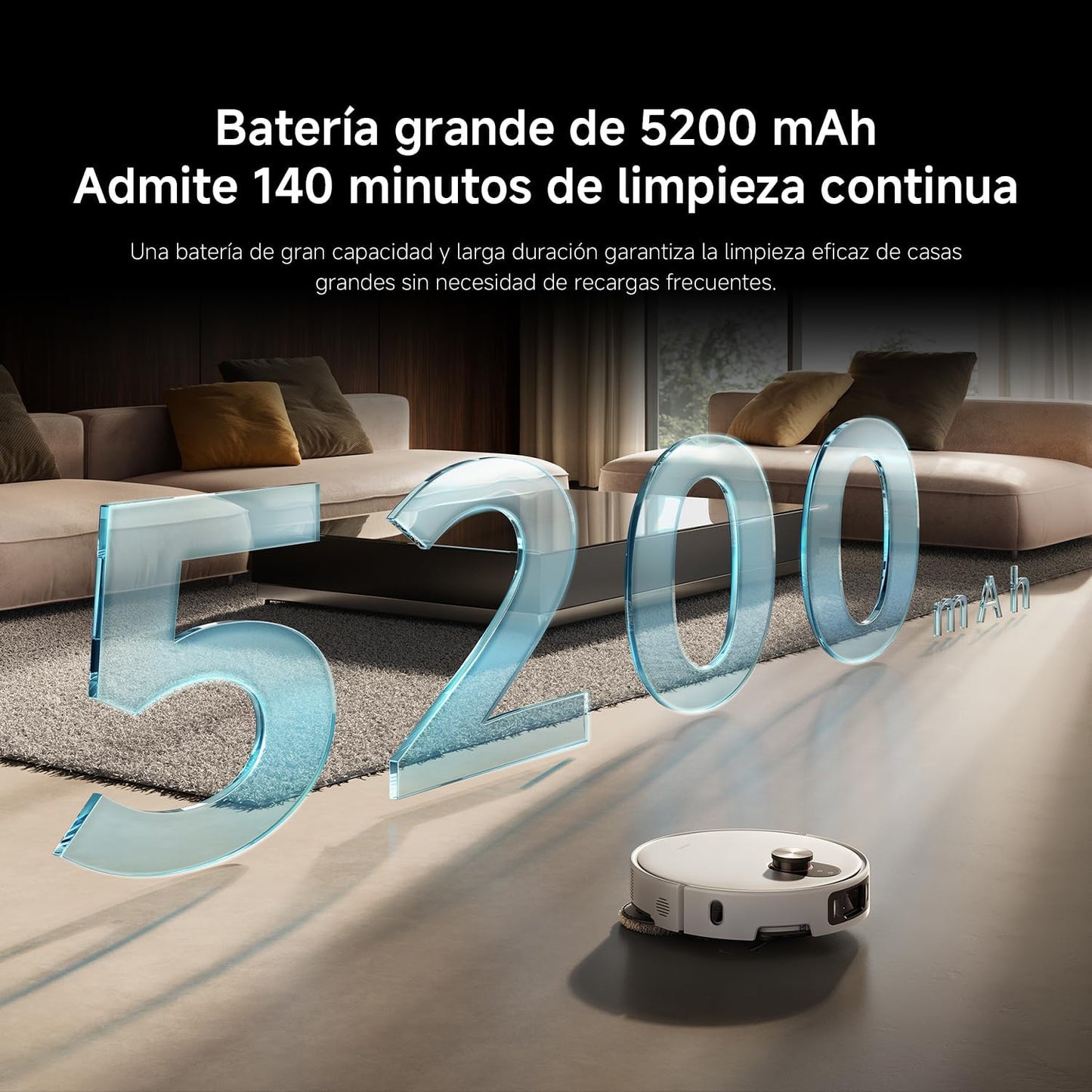 XIAOMI Robot Vacuum 5 Pro - Succión de 20.000 Pa, IA para Evitar obstáculos, Detección automática de Suciedad, Láser dToF, Brazos robóticos duales, Autolimpieza a 80 °C para Mejor Rendimiento