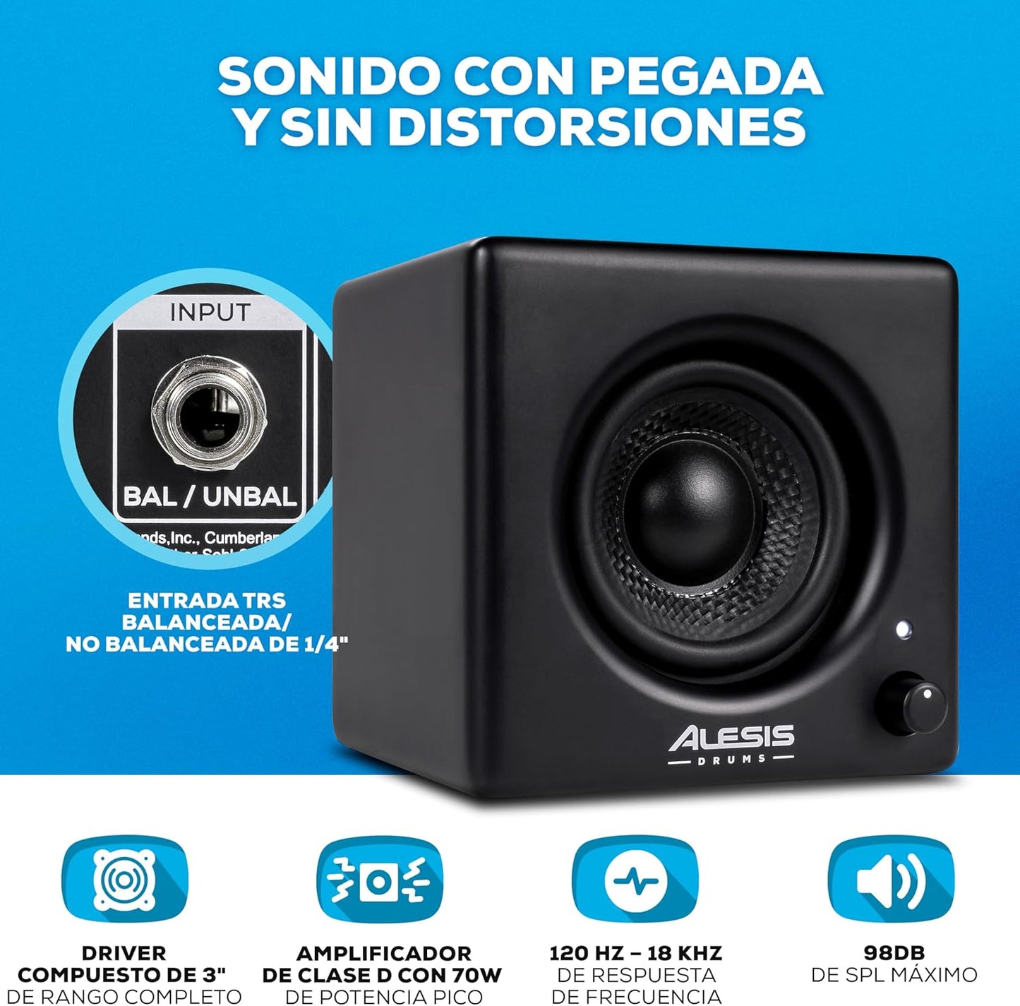 Alesis Nitro Max Kit Batería Electrónica con Parches Silenciosos de Malla, Caja de Doble Zona de 10", Bluetooth, 440+ Sonidos Auténticos, Lecciones Drumeo, USB MIDI, Pedal de Bombo