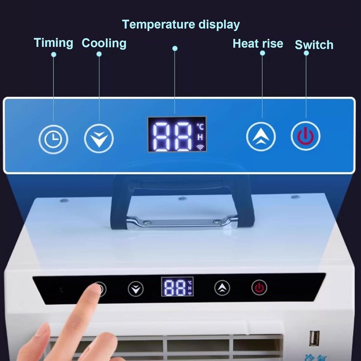 Aire Acondicionado Portátil De Ventana 3000 Btu, Wifi Y Control Remoto, Temporizador De 12h, Flujo De Aire De 130m³/h Para Tienda, Rv, Hogar Y Oficina, Fácil Sin Montaje 2-meter connecting pipe