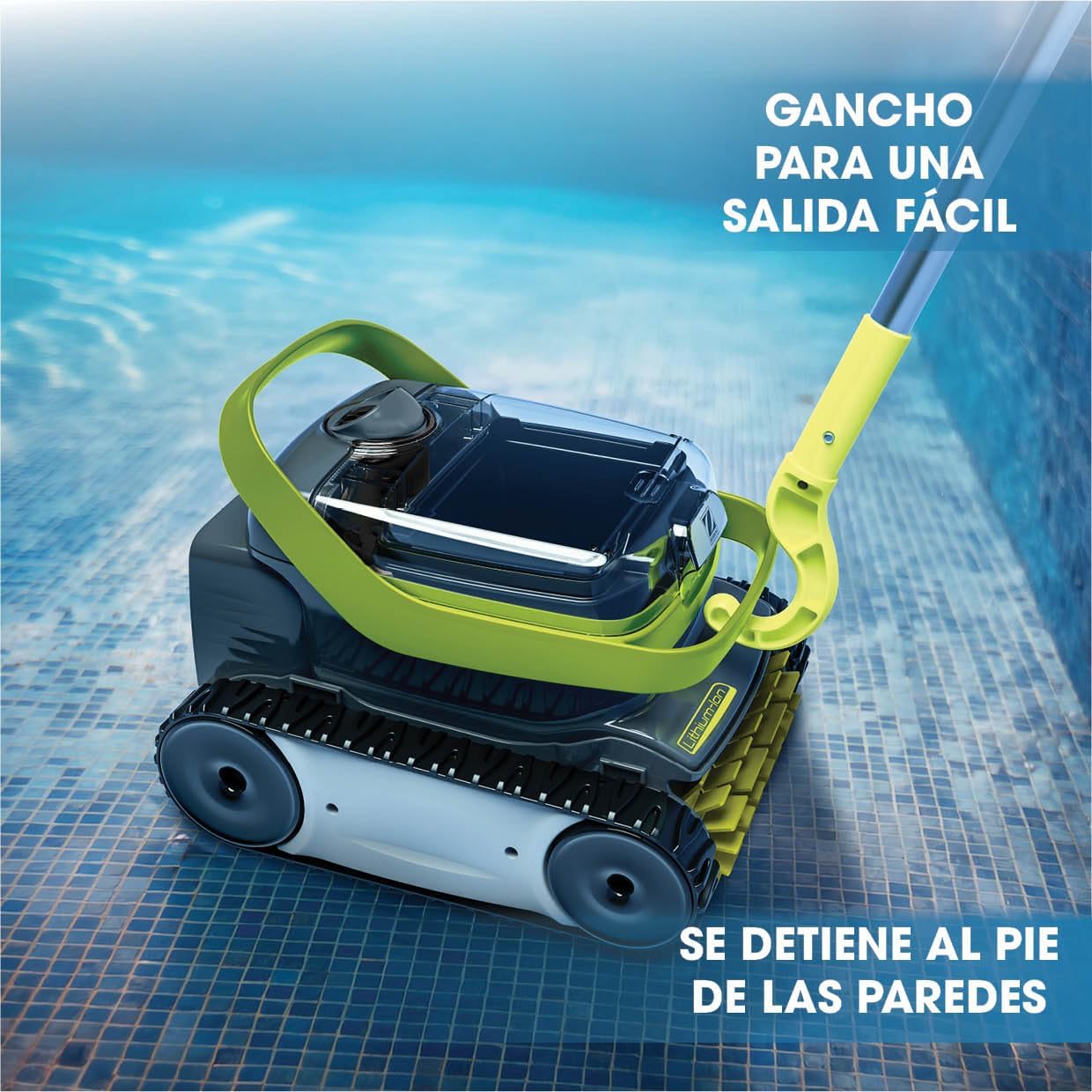 Zodiac Limpiafondos Piscina Pixel OP 3220-Batería para Robot de Piscina, Limpia el Suelo y Las Paredes de Piscinas de hasta 8 x 4 m. Batería de Litio, Ciclo de 2 Horas, filtración Fina.