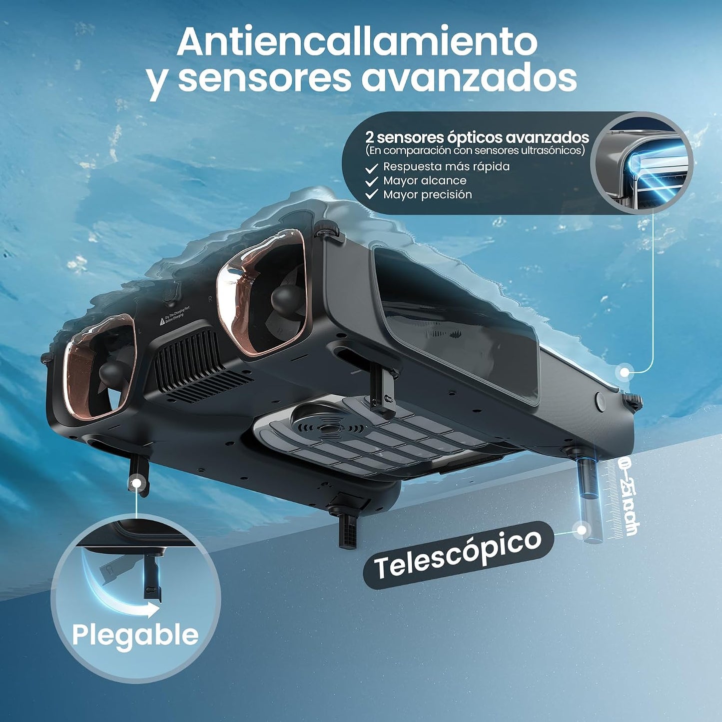 AIPER EcoSurfer S2 Robot Skimmer Superficie Piscina Solar, Robot Piscina Inalámbrico con App, Limpieza de Superficie 24/7, Carga Solar y DC, Detección de Obstáculos, Filtro 150 µm, Actualizaciones OTA
