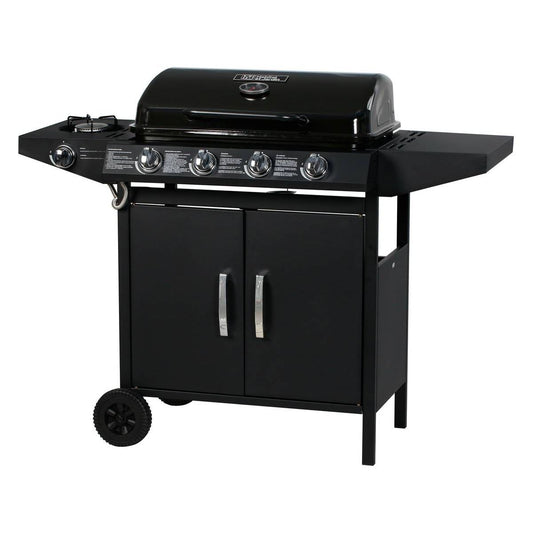 Barbacoa A Gas "festa 5" - 5 Quemadores (1 Lateral) - 12.9 Kw - Negro