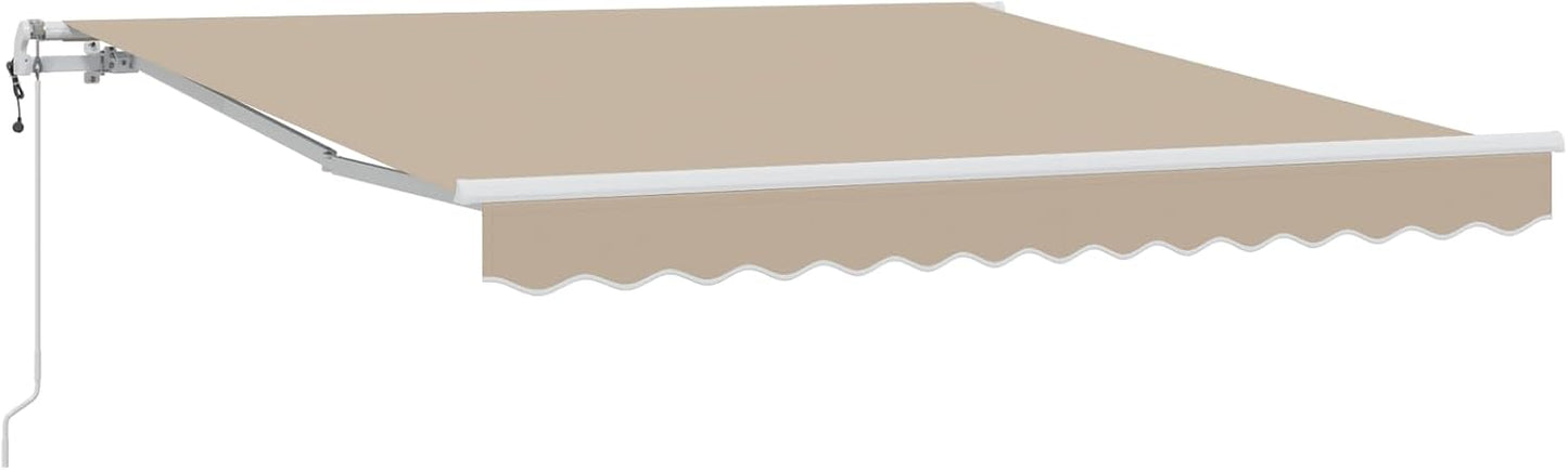 IKAYAA Toldo Motorizado 3 x 2.5 m, Toldo Electrico Exterior, Toldo Articulado Eléctrico con Mando a Distancia, Toldo Brazo Extensible para Terraza, Jardín, Beige