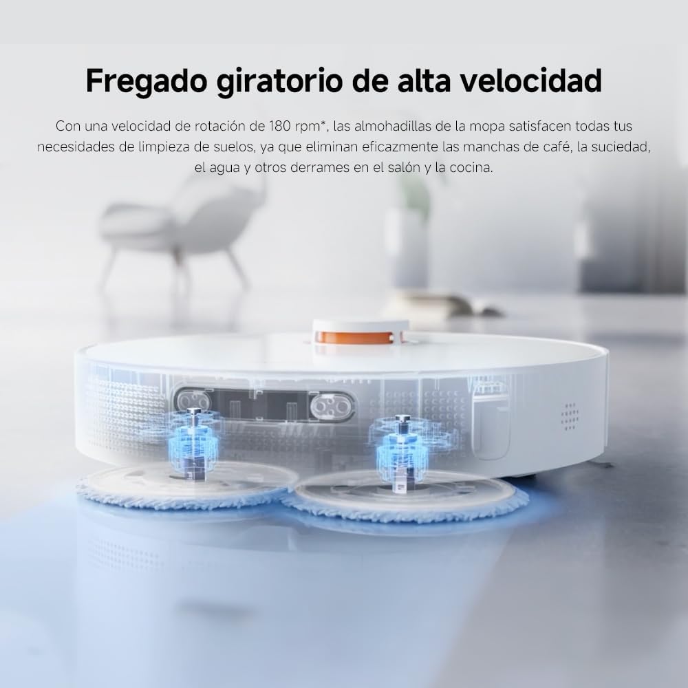 XIAOMI Robot Vacuum X20+, estación Todo-en-uno con Recogida de Polvo, Lavado y Secado automático, succión 6000Pa, evitación S-Cross™, navegación LDS y Control por App