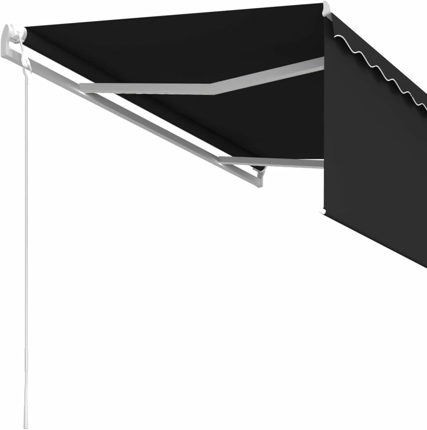 Toldo Motorizado 3 x 2.5 m con Persiana, Toldo Eléctrico y Manual Retráctil,Toldo Articulado Eléctrico con Mando a Distancia, Toldo Brazo Extensible para Terraza, Jardín Antracita