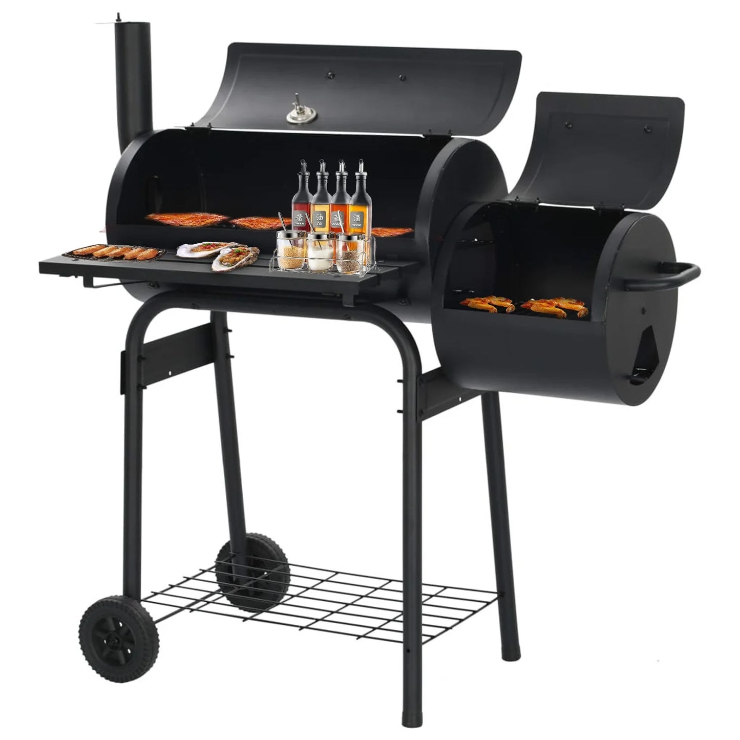 2026 Parrilla de carbón Vebreda para exterior – Barbacoa, ahumador y asador para terraza y jardín