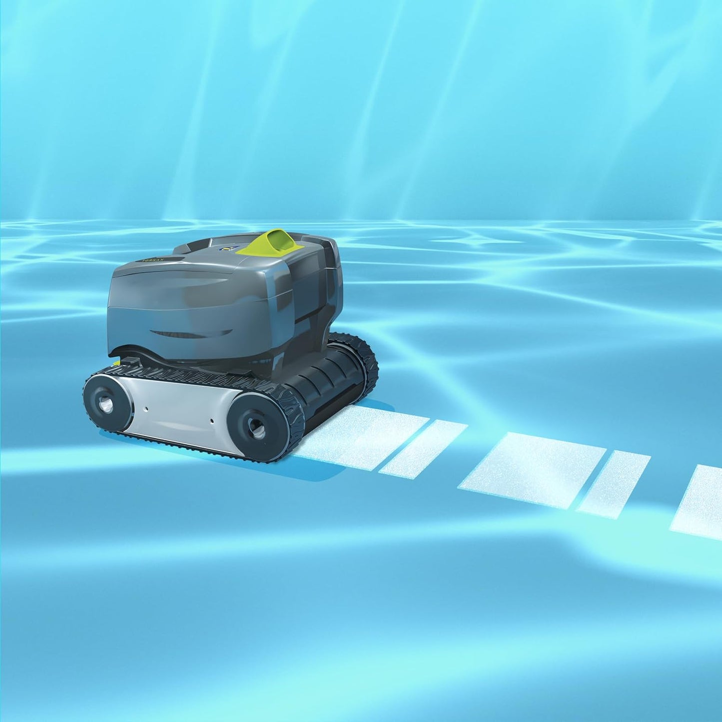 Zodiac Robot Limpiafondos Automático Tornax GT 3220 para Piscinas de hasta 9x4m, Limpia Fondo y Paredes, Incluye Cable de 16,5m, Acceso Superior al Filtro, Color Gris
