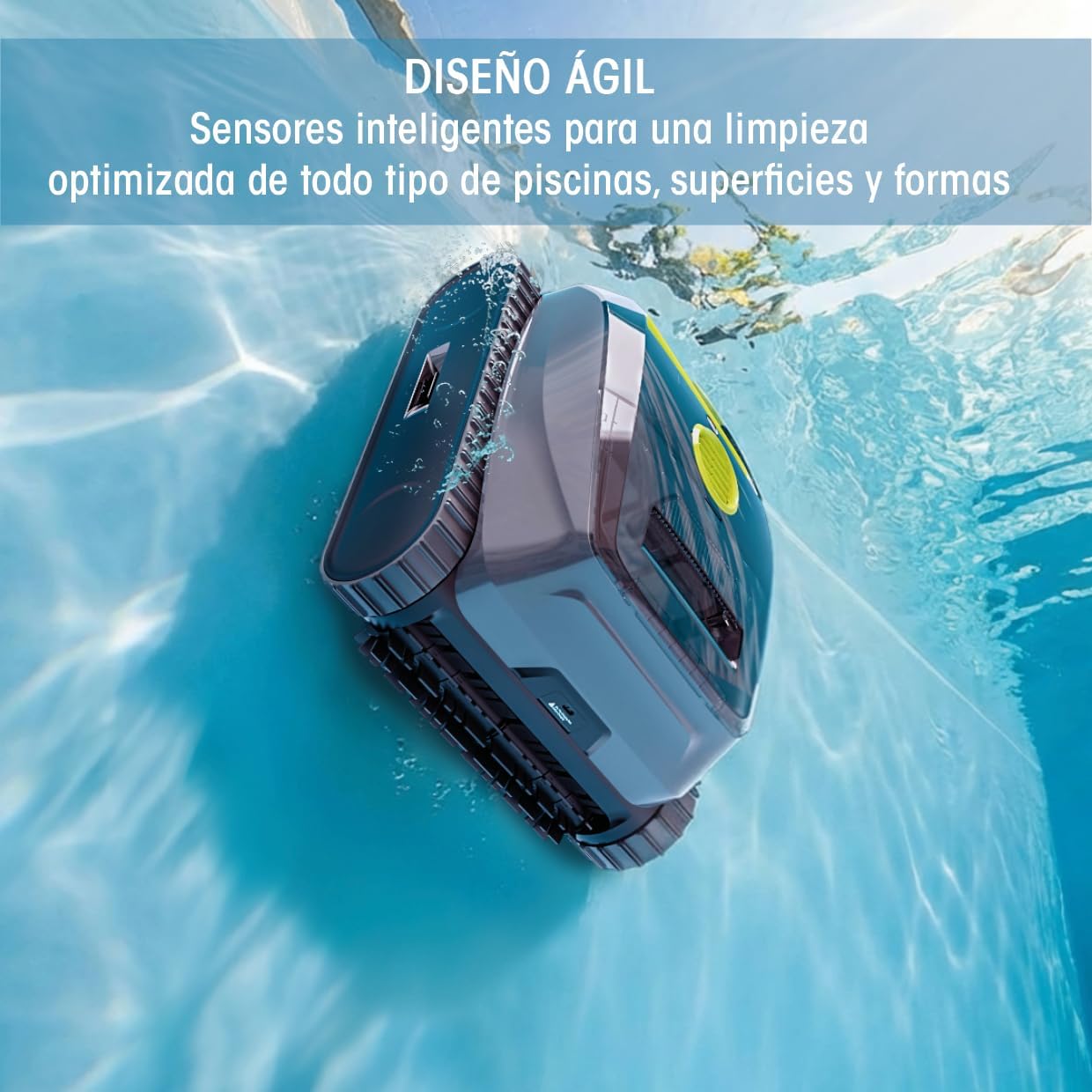Zodiac Freedom Lite-Robot Limpiafondos de Piscina Inalámbrico con Batería de Litio. Limpieza de Suelo, Paredes y línea de Agua. Doble Filtración. Ciclos de hasta 3 Horas por Carga.