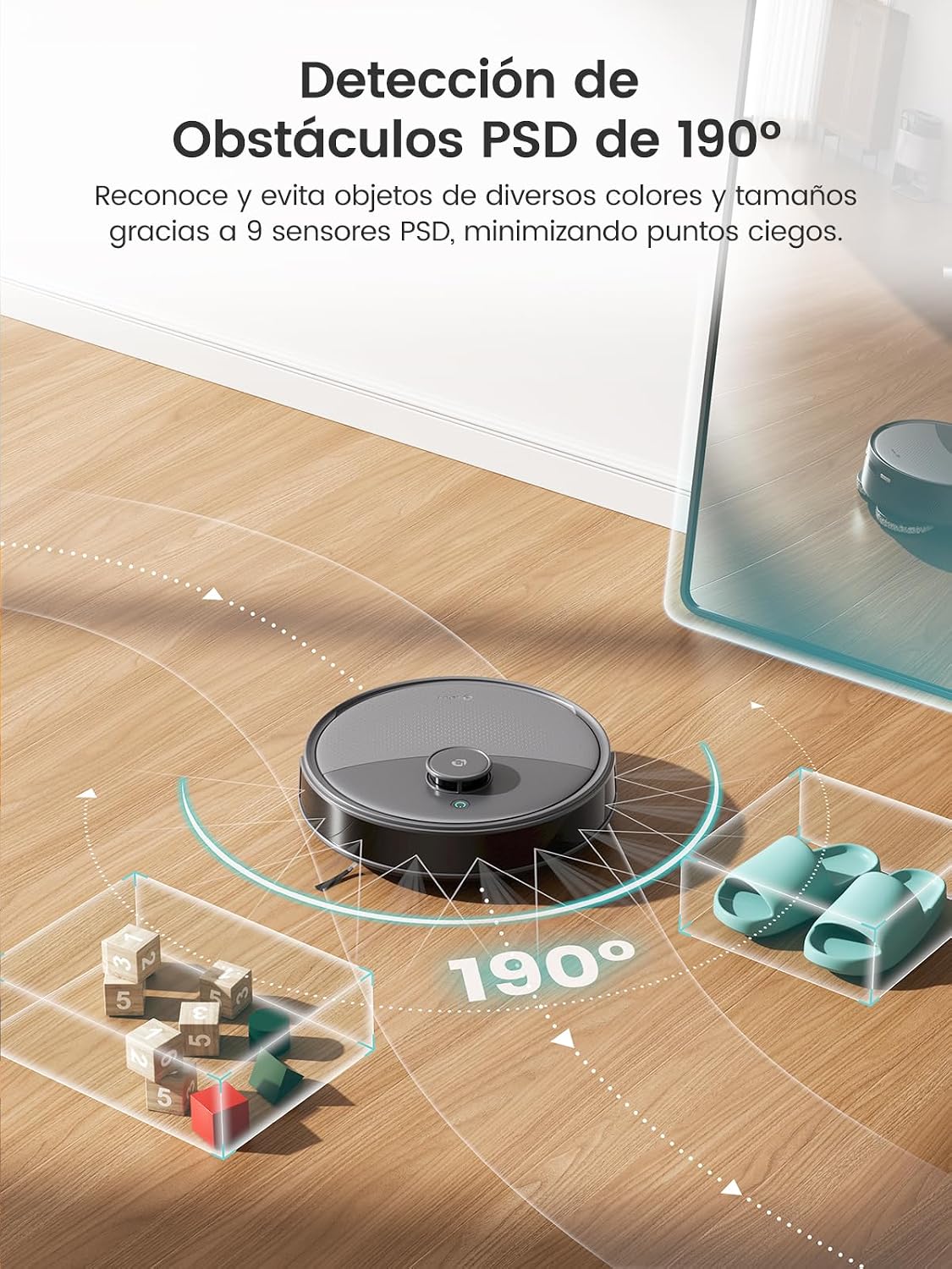 LEFANT M3 Max Robot Aspirador y Fregasuelos, Todo-en-Uno 20000 Pa, 210min, Auto-Lavado/Secado Mopa, Auto-Vaciado 3,2L, dToF Navegación Láser, Evita Obstáculos, WiFi/Alexa/App/i Watch, 2.4G & 5GHz WiFi
