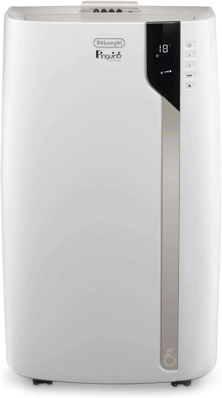 De'Longhi Pinguino PAC EX93 Extreme Aire Acondicionado Portátil Silencioso con Tecnología Arctic Whisper Extreme, 9.400 BTU/h, 2.5 kW, hasta 85 m³, Clase A+