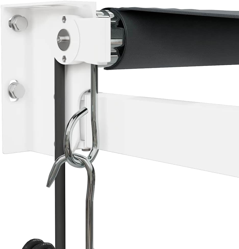 Brokky Toldo Motorizado 4X 3 m Toldo Articulado Eléctrico con Mando a Distancia para Terraza, Jardín-Antracita-4 x 3 m-Marco Blanca
