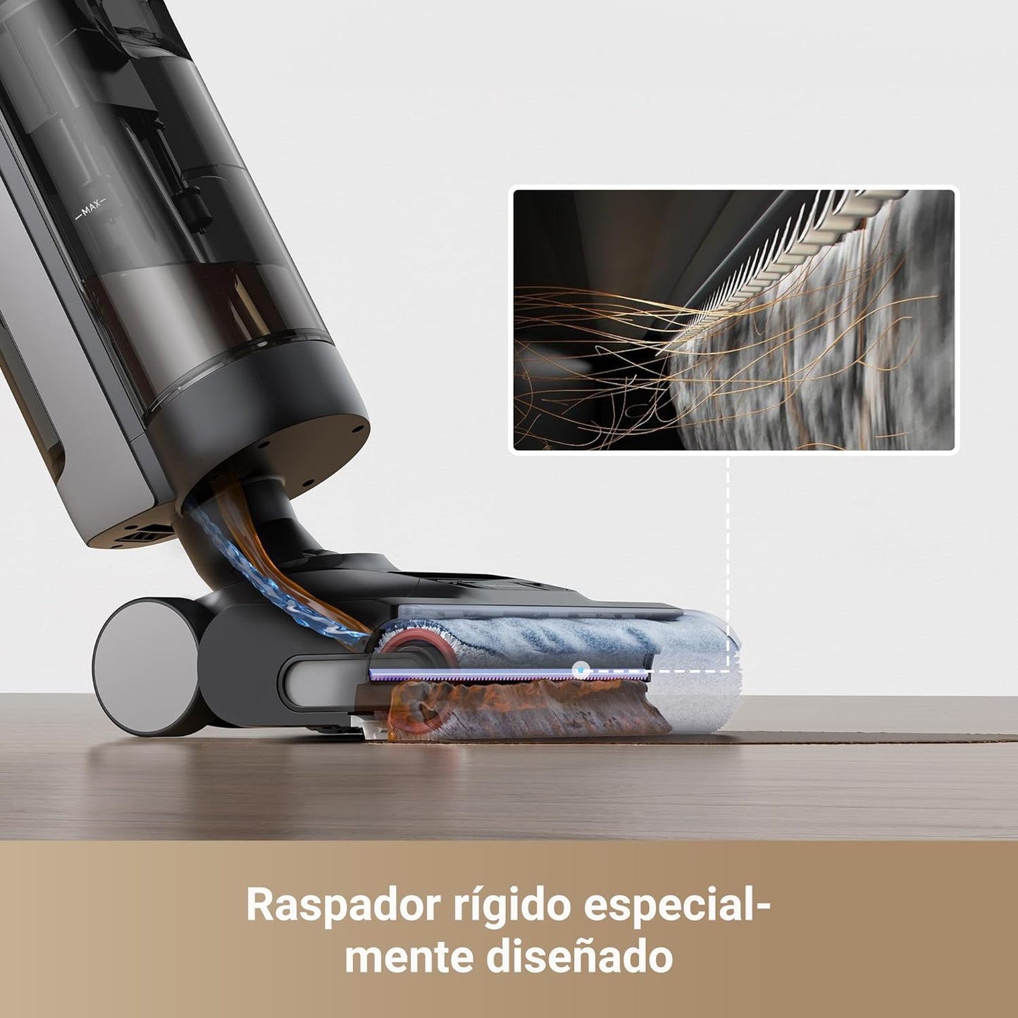 DREAME H12 Pro Ultra Aspiradora Fregadora sin Cable, 16.000 Pa Aspiradora Fregona con Cepillo Doble Borde, Lavado del Cepillo a 60 °C, 30 min Secado con Aire Caliente, Detección y Ajuste Inteligentes