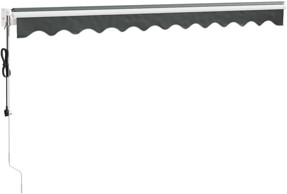 IKAYAA Toldo Motorizado 3.5 x 2.5 m, Toldo Eléctrico Retráctil,Toldo Articulado Eléctrico con Mando a Distancia, Toldo Brazo Extensible para Terraza, Jardín, Antracita
