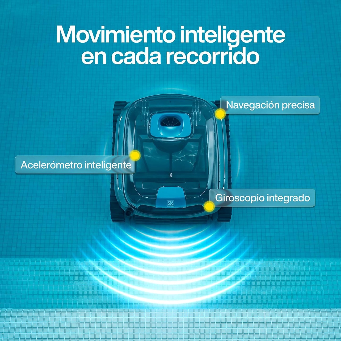 Zodiac CNX 30 iQ - Robot limpiafondos automatico con cable Piscina hasta 12x6m, Limpia Fondo, Paredes y Linea Flotación. Control vía App, Tecnología ciclónica - Incluye Cable de 18m y Doble filtración