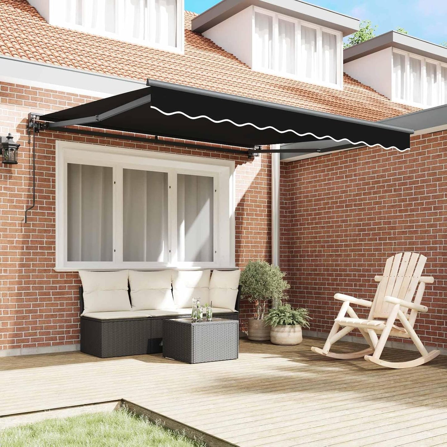 Toldo Motorizado 3 x 2,5 m, Toldo Eléctrico con Manivela, Toldo Articulado Eléctrico con Mando a Distancia, Toldos Exterior Terraza 3 x 2,5 m