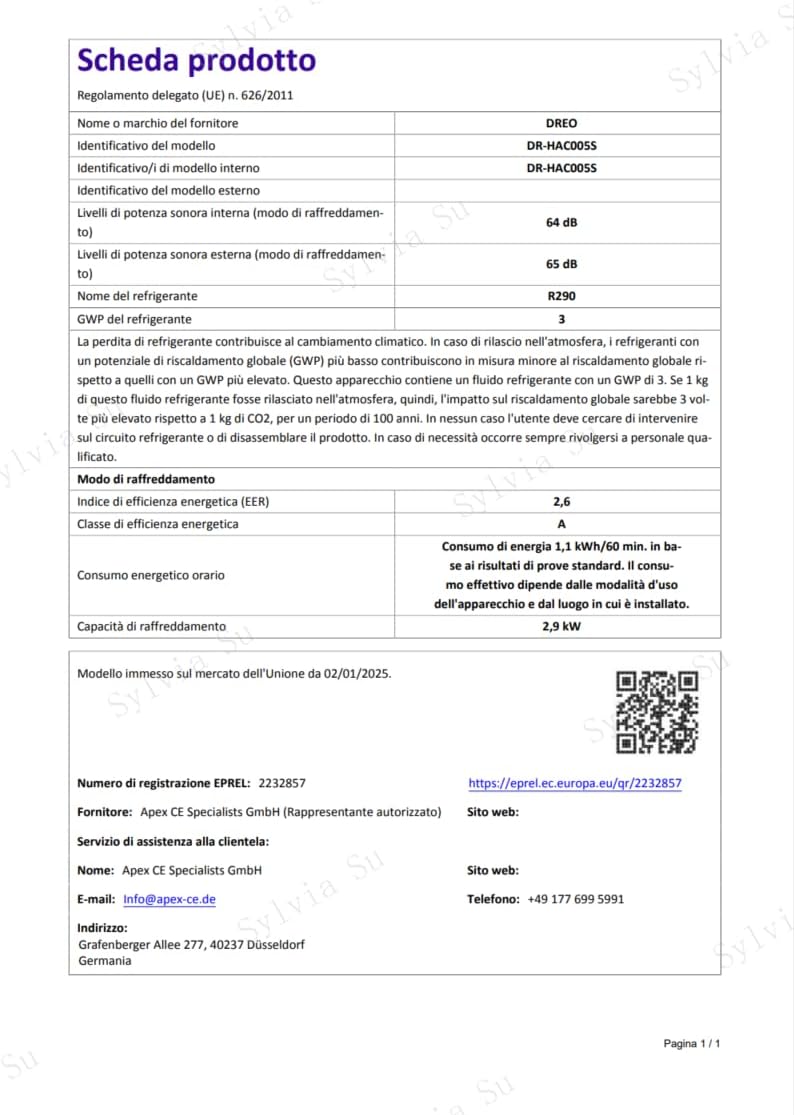 DREO Aire Acondicionado Portátil de 10000 BTU para Habitación, Refrigeración sin Drenaje, Silencioso, Control por Aplicación/Voz, Temporizador de 24 Horas, con Ventilador y Deshumidificador
