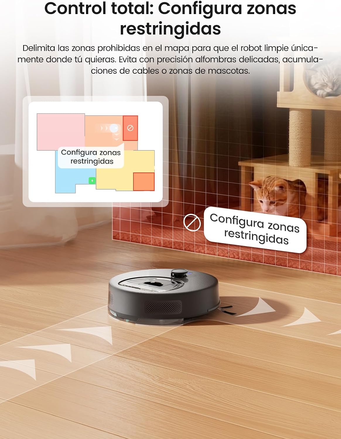 Lefant M330 Plus Robot Aspirador y Fregasuelos 3 en 1, 150 min, 5000 Pa, Navegación dToF, Depósito 450 ml, Carga Automática, Robot Aspirador para Alfombras, WiFi/App/Alexa, Negro