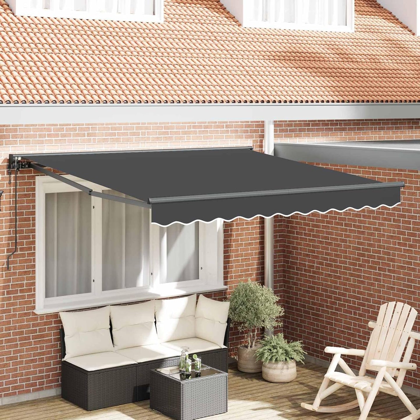 Toldo Motorizado 3 x 2,5 m, Toldo Eléctrico con Manivela, Toldo Articulado Eléctrico con Mando a Distancia, Toldos Exterior Terraza 3 x 2,5 m