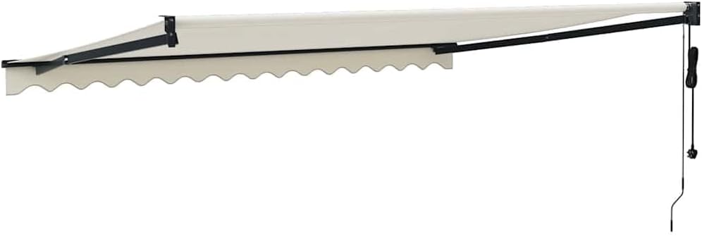 Brokky Toldo Motorizado 4X 3 m Toldo Articulado Eléctrico con Mando a Distancia para Terraza, Jardín-Crema-4 x 3 m-Marco Antracita