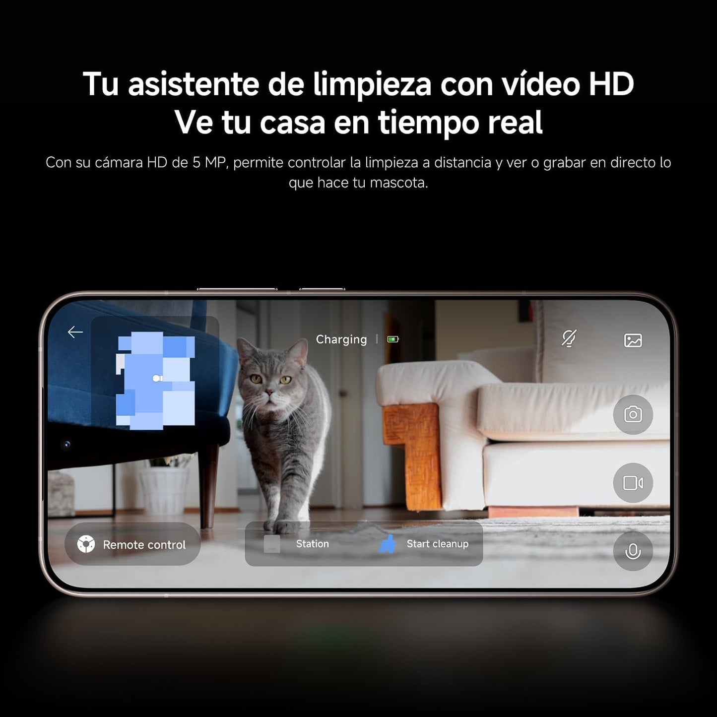 XIAOMI Robot Vacuum 5 Pro - Succión de 20.000 Pa, IA para Evitar obstáculos, Detección automática de Suciedad, Láser dToF, Brazos robóticos duales, Autolimpieza a 80 °C para Mejor Rendimiento