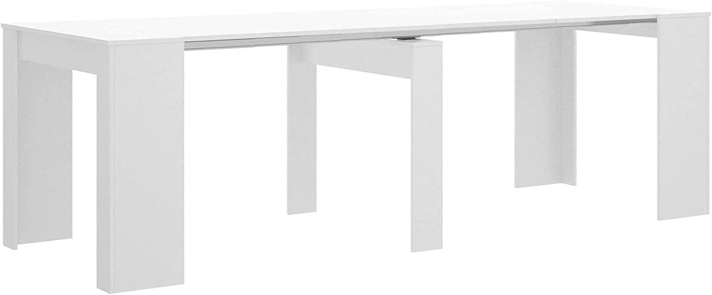 Mobelcenter - Mesa de Comedor Consola Extensible, Mesa para Salón recibidor o Cocina, Mesa Fuelle Extensible, Color Cemento (1127)