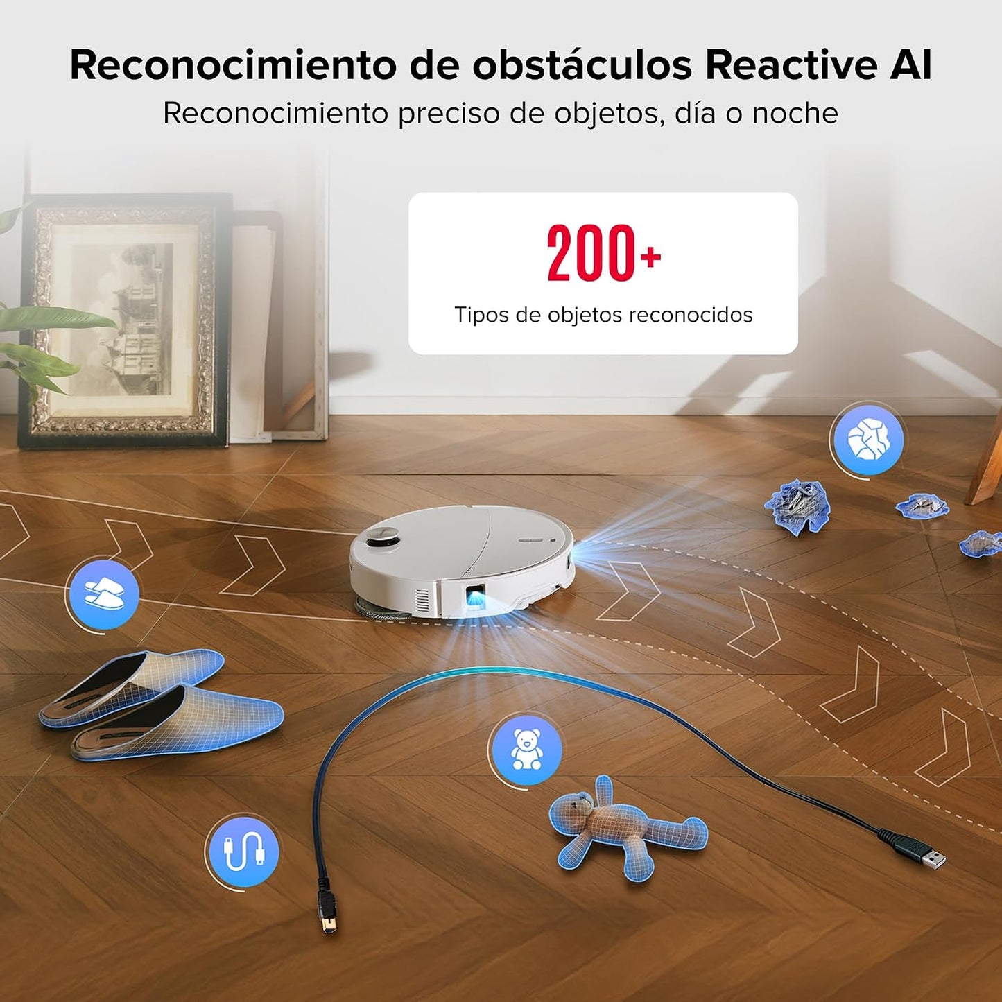 roborock Qrevo Curv 2 Pro Robot Aspirador y Fregasuelos, 25000 Pa, Zero-Enredos, Lavado Agua 100°C, Autolimpieza, Evita Obstáculos, Secado Automático, para Pelo de Mascotas
