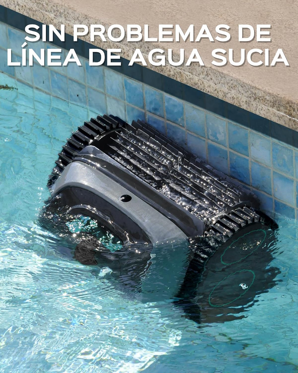 WYBOT C1-Plus Robot Piscina Limpiafondos y Paredes, para Piscinas enterradas y elevadas, 160min autonomía, Limpieza 4-en-1 (160m²), Navegación Inteligente & App, Verde Gris