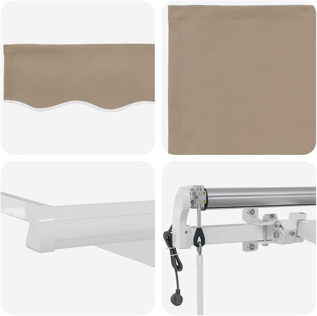 Toldo Retráctil Eléctrico Beige 450 x 300 cm