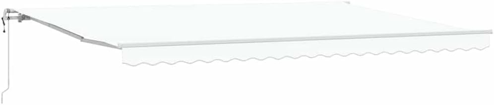 vidaXL Toldo Retráctil Eléctrico 500 x 300 cm, Cortina eléctrica Moderna, retráctil para el Patio, Marco de Aluminio, protección UV y Resistente al Clima
