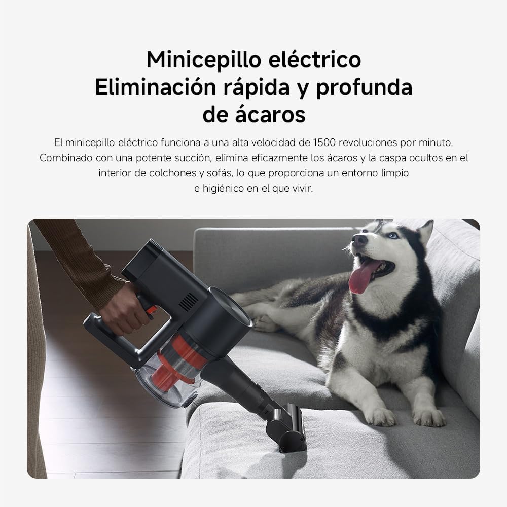 XIAOMI Aspiradora inalámbrica G20 MAX, succión 25kPa / 180AW, hasta 60 Minutos de autonomía, filtración del 99.9%, con Pantalla LED, Ideal para Suelos Duros, alfombras, Pelo de Mascotas y Coche