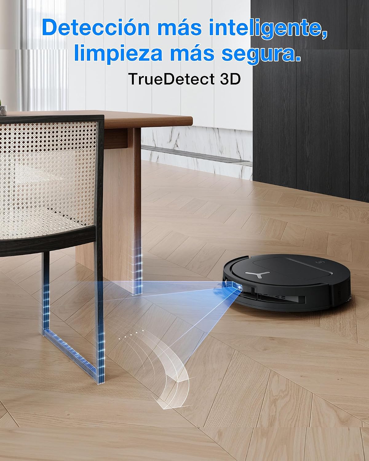 ECOVACS DEEBOT T50 Omni Gen3 Robot Aspirador y fregado, 25 000Pa, Cepillo mopa Extensibles, ZeroTangle 3.0, AIVI 3D 2.0, estación Omni Todo uno, Lavado con Agua Caliente a 75°C, Ultrafino 81mm, Negro