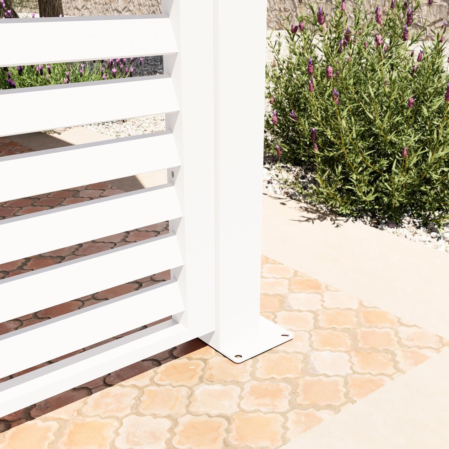 PRIMEYARD Pared de Lamas de 3 Piezas en Aluminio - Panel estático en Blanco para Pergola Premium